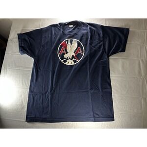 VTG 80s American Airlines Graphic T Shirt Men's XL Navy Made USA Single Stitch